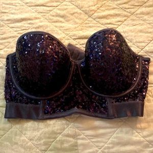 Very very sexy purple sequined bustier, never worn.